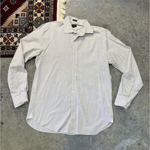 J. Crew Shirt Mens Medium 120's 2 Ply Crosby Dress Yellow Blue Plaid Cotton